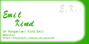 emil kind business card